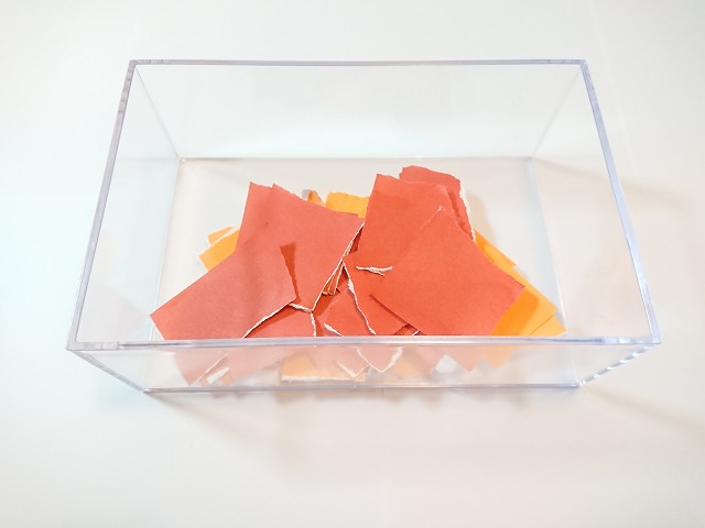 折り紙をちぎった後