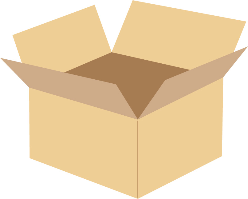 紙皿のかわりに段ボールを使う