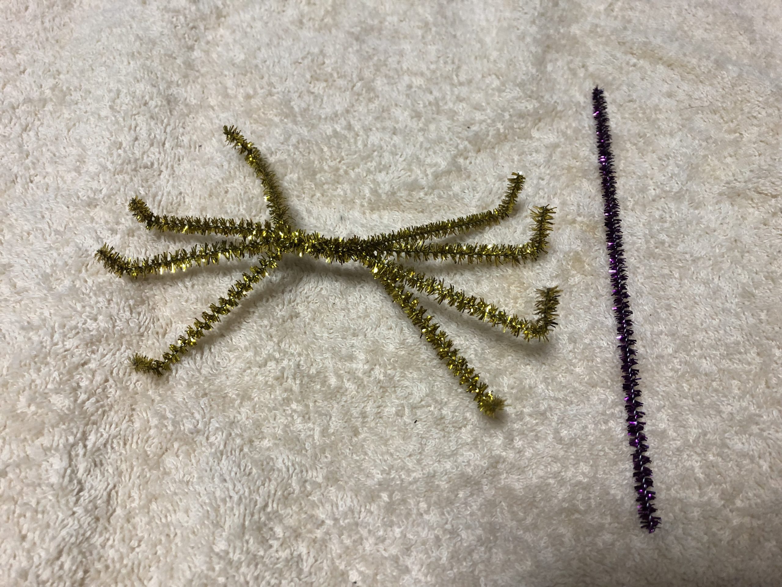 クモの足を固定する