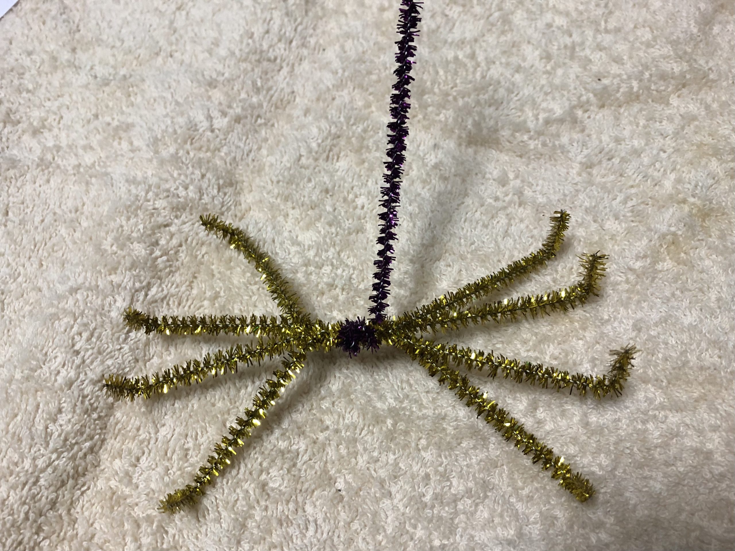 クモの足を固定する