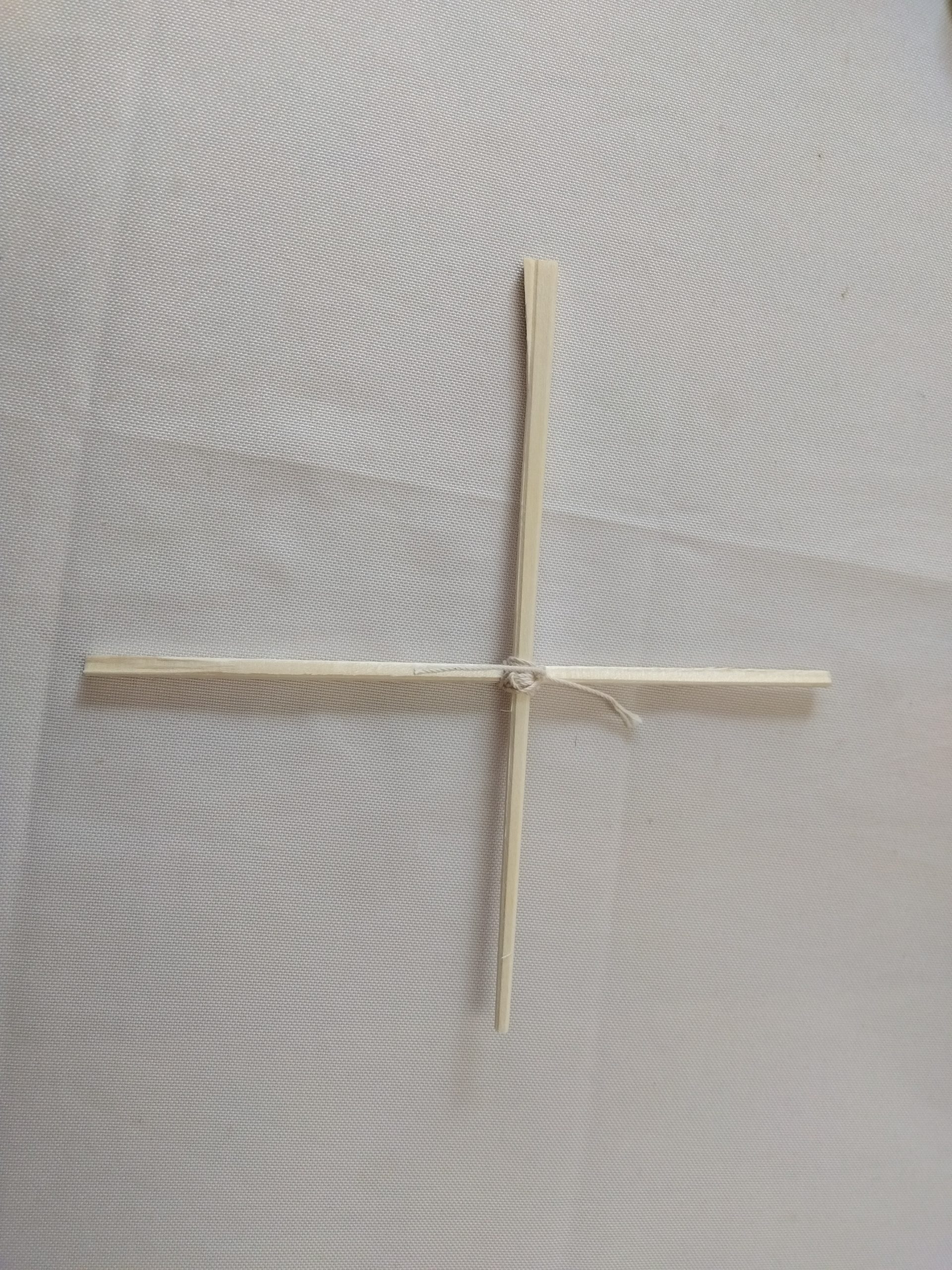 毛糸で雪の結晶