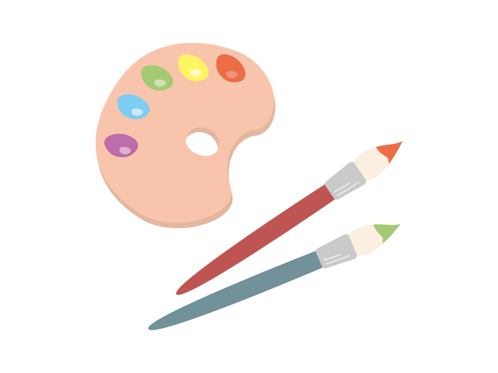 絵の具で海苔や絵を描く