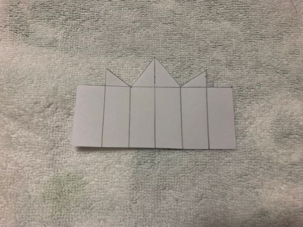 5を線にそって切る