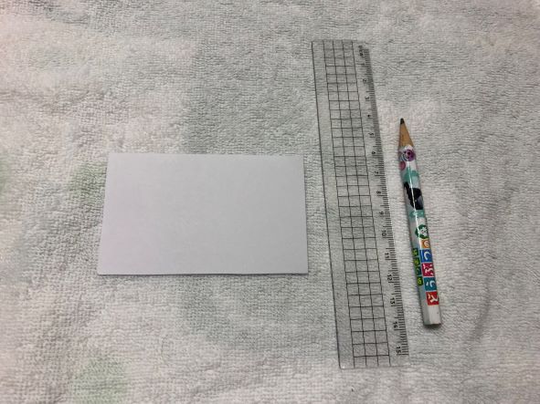 1で切った画用紙に1.5㎝間隔の線を描く
