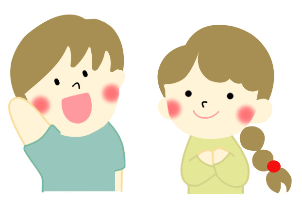 制作中はメダルを首にかけないよう伝える