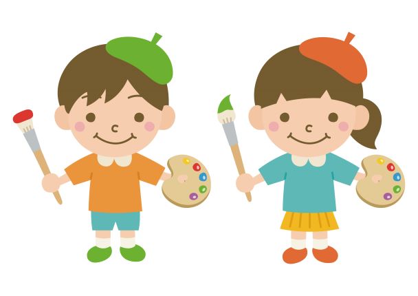 絵の具で色をぬる