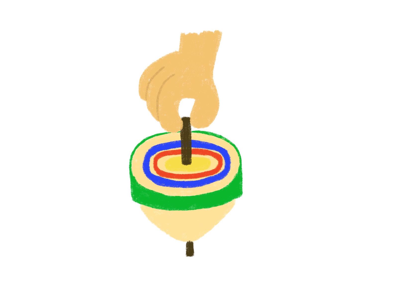 牛乳パックでコマのおもちゃ