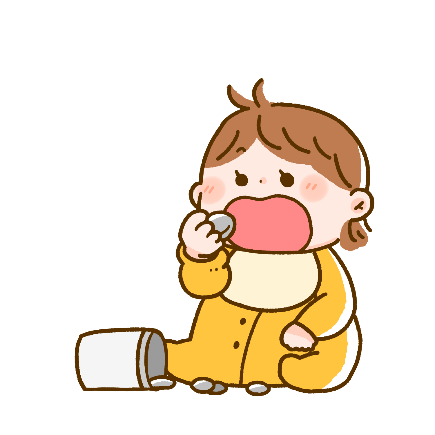 牛乳パックでコマのおもちゃ