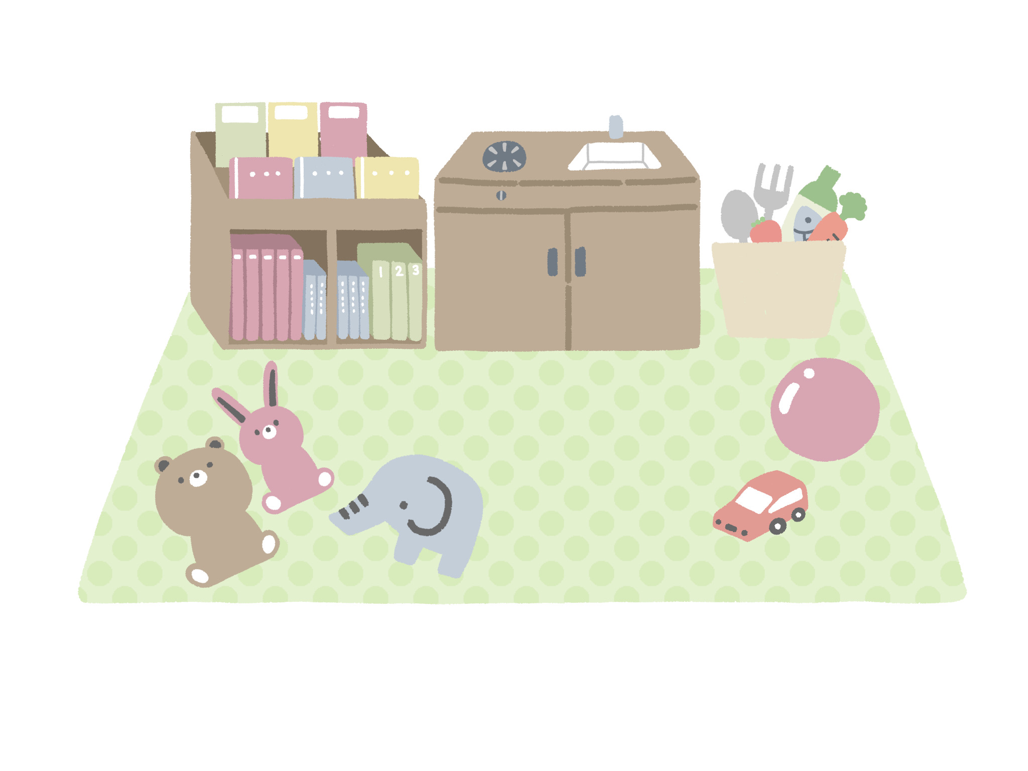 牛乳パックでコマのおもちゃ