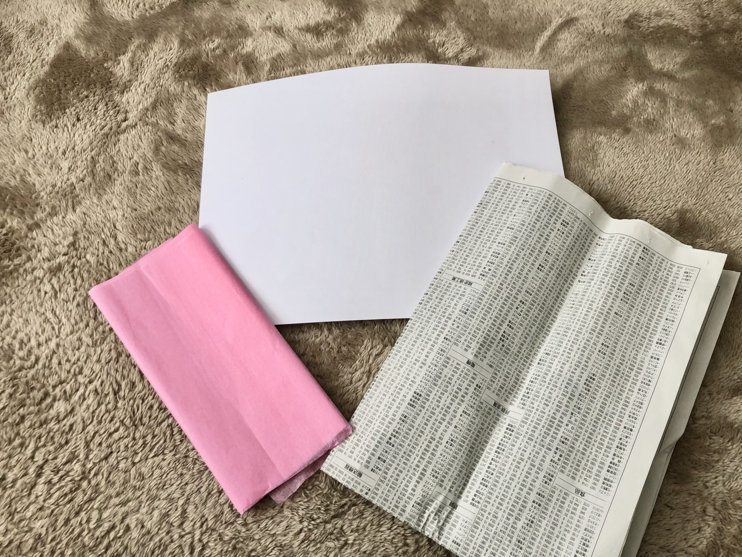 お花紙で桜の木を立体製作