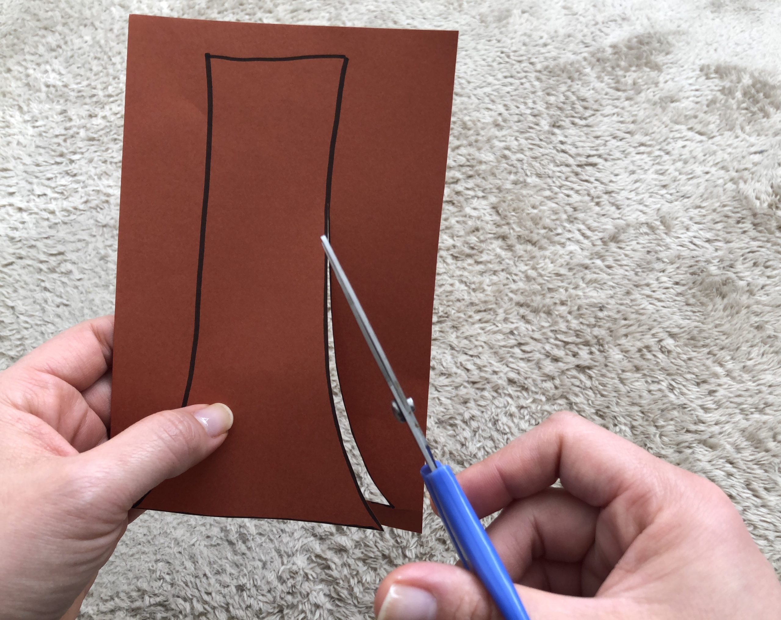 お花紙で桜の木を立体製作