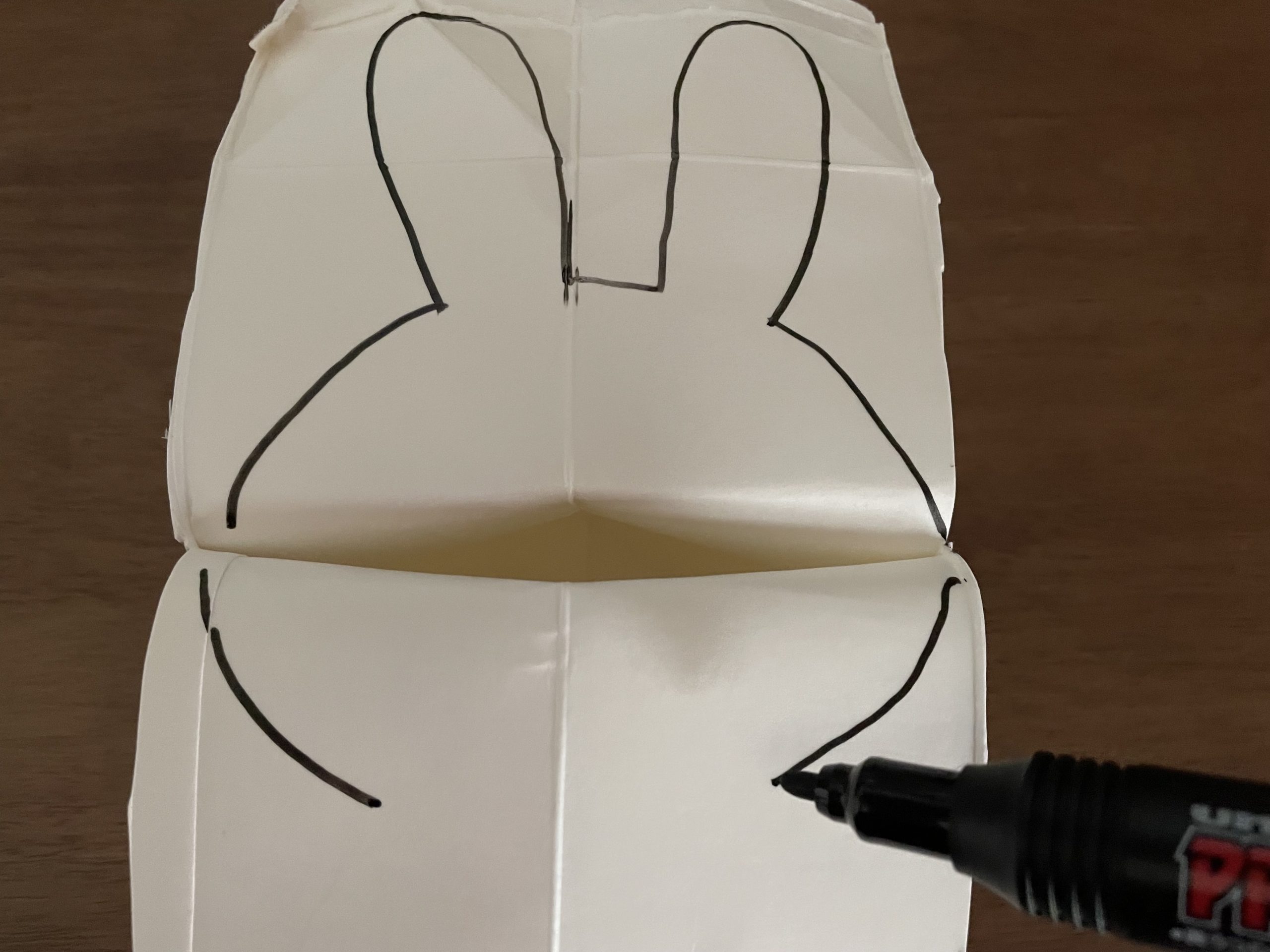 牛乳パックでパクパク人形