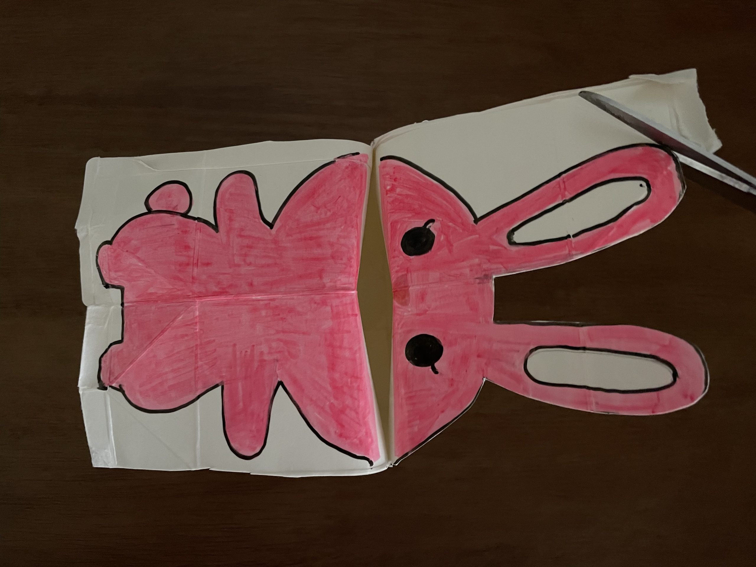 牛乳パックでパクパク人形