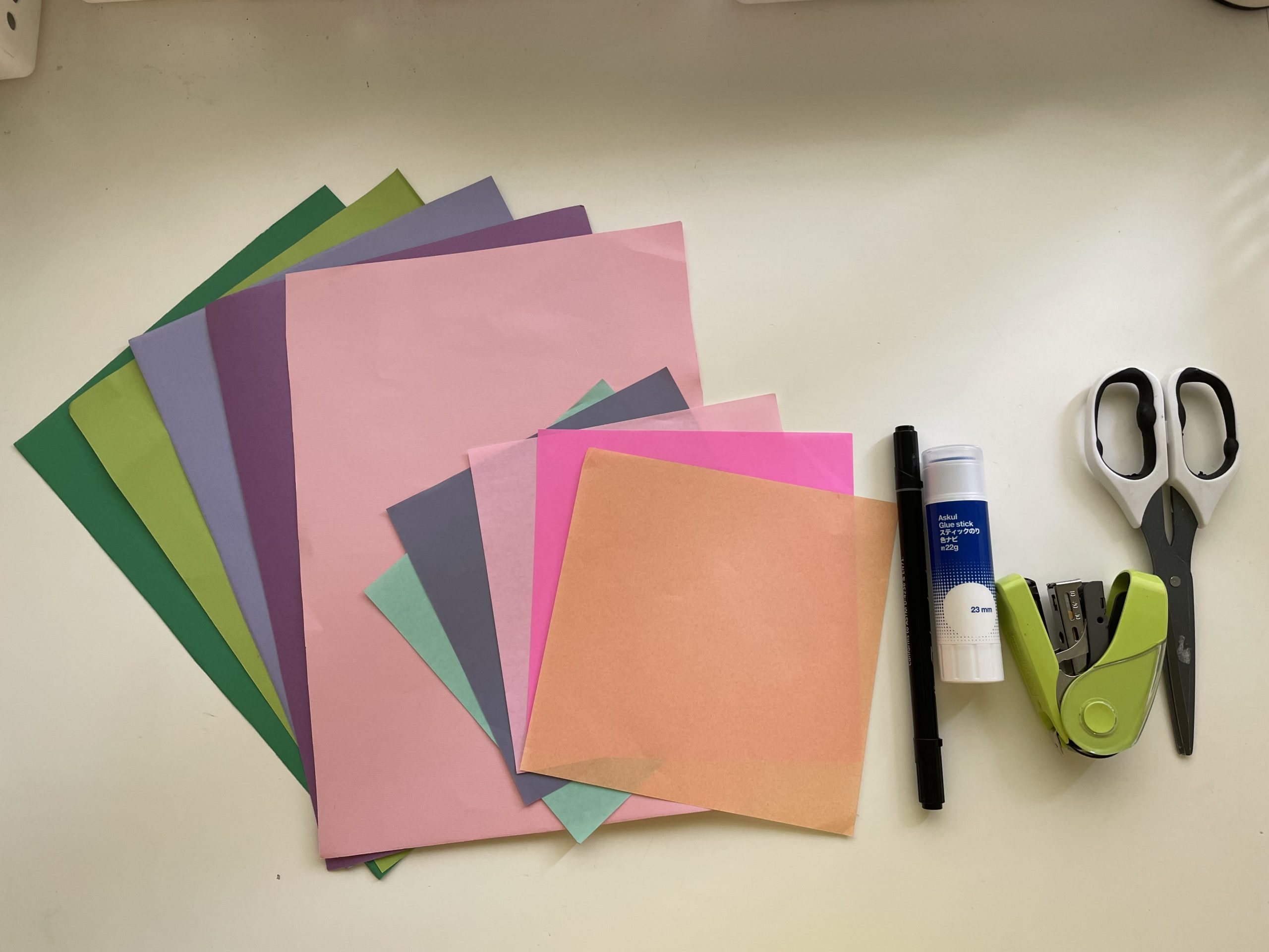 あじさいのちぎり絵の工作