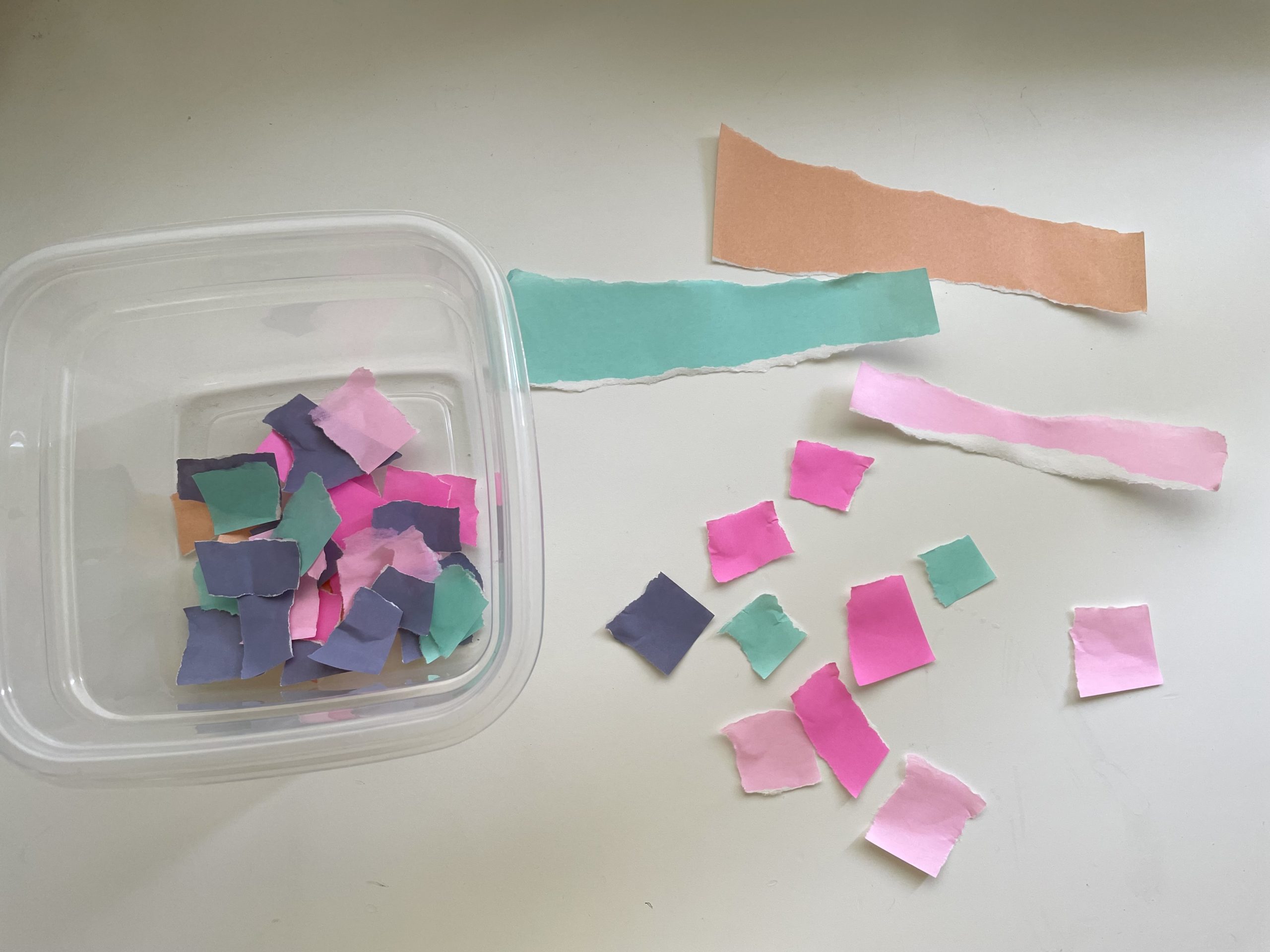 あじさいのちぎり絵の工作