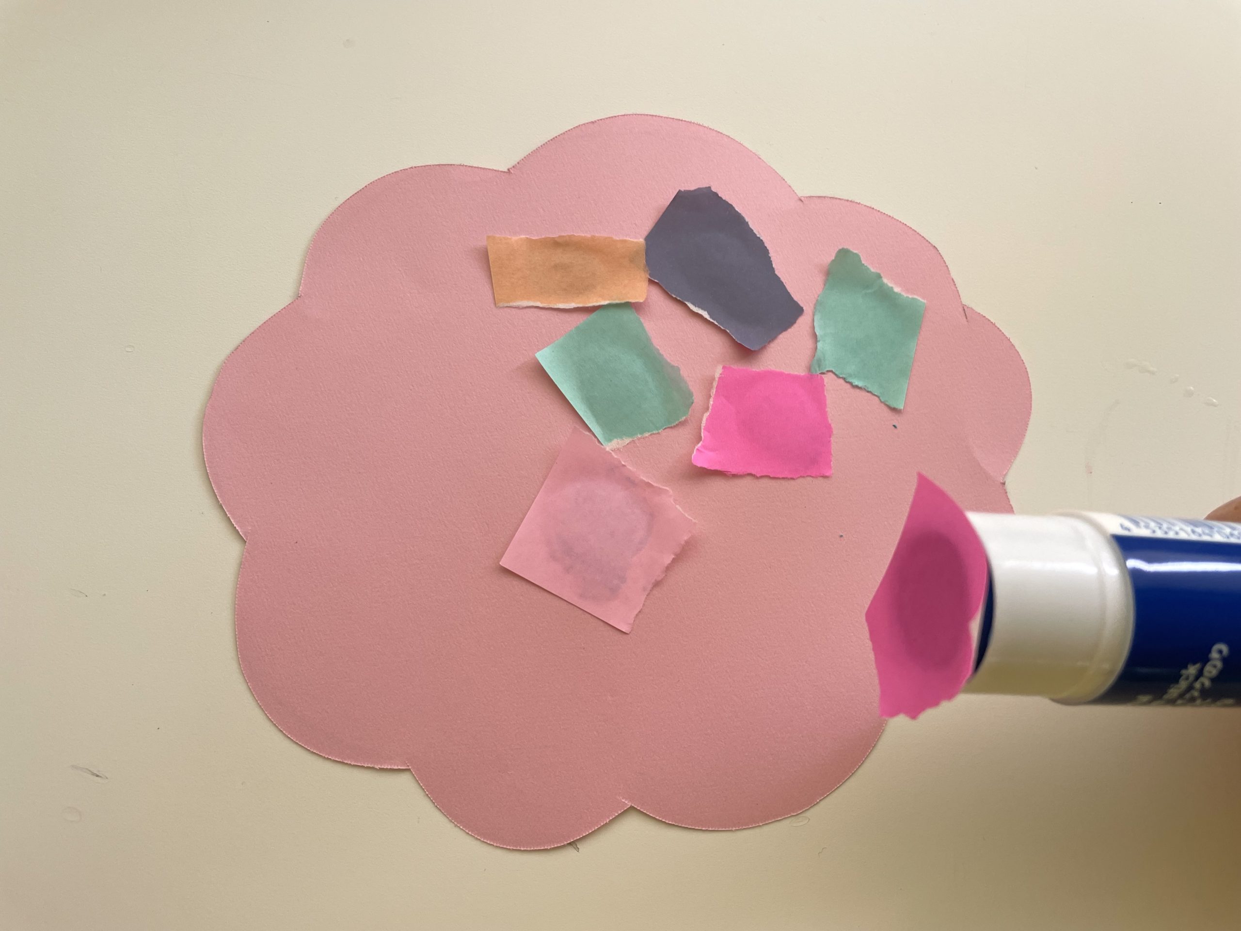 あじさいのちぎり絵の工作