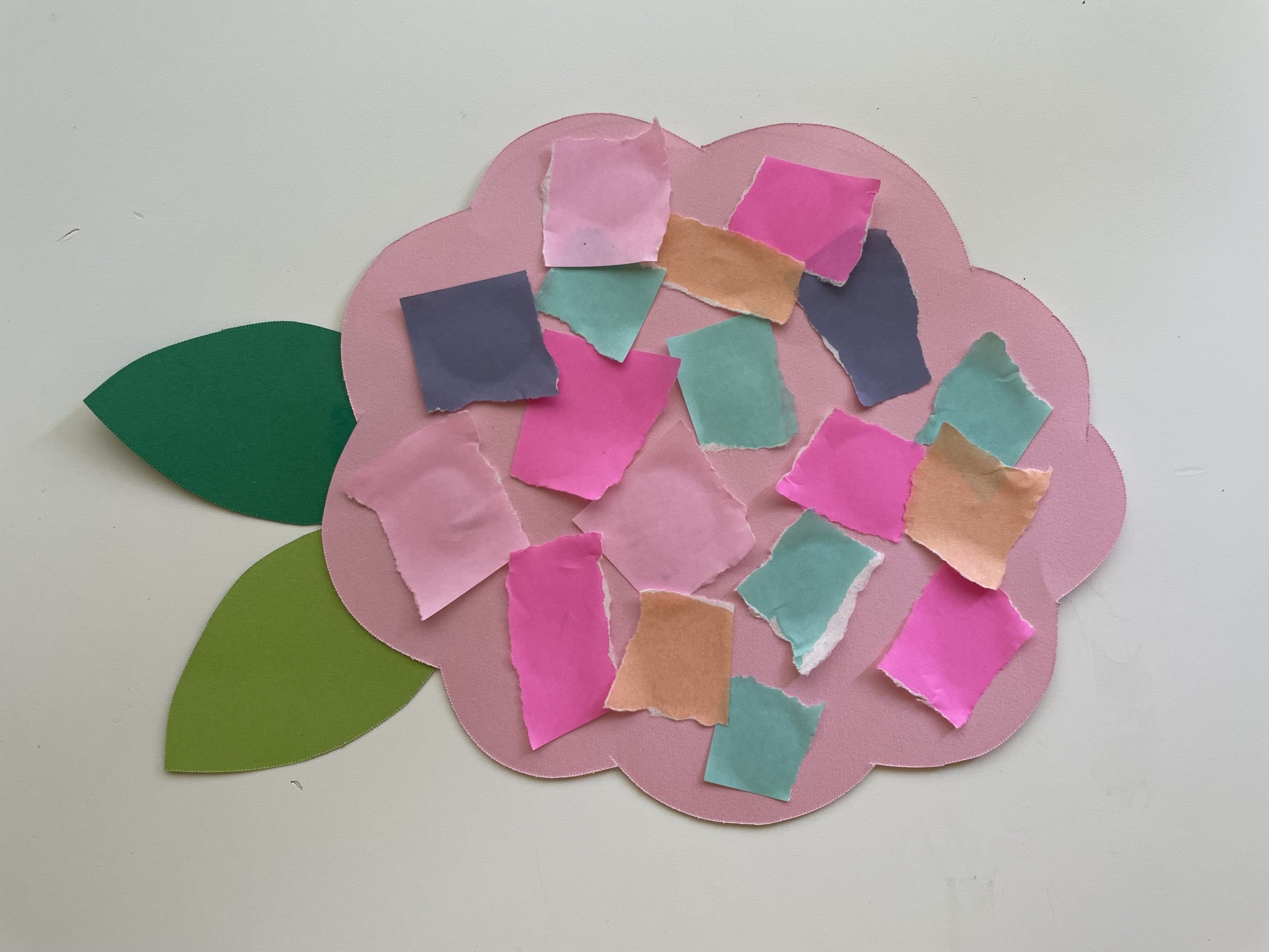 あじさいのちぎり絵の工作