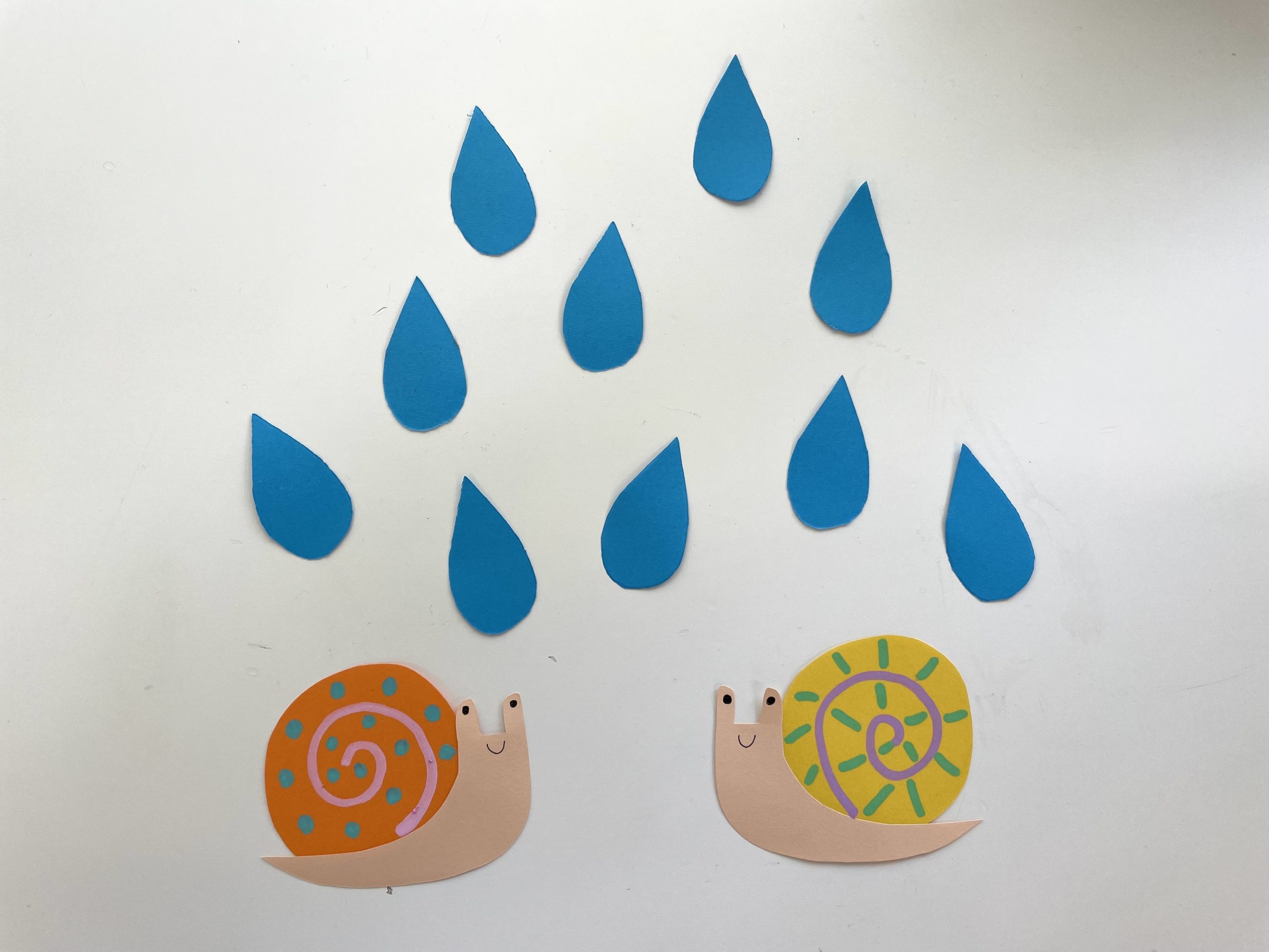 あじさいのちぎり絵の工作